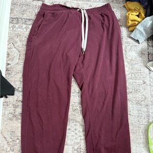 Vuori Burgundy Drawstring Joggers